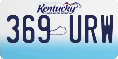 KY license plate 369URW