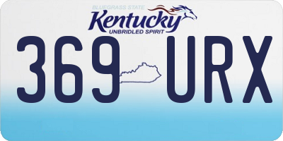 KY license plate 369URX