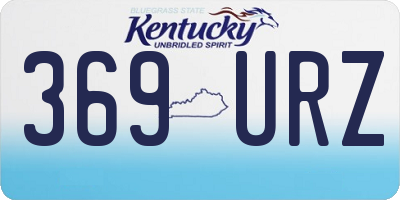 KY license plate 369URZ