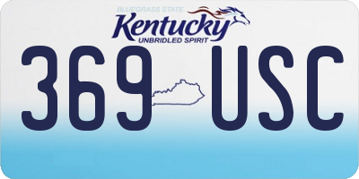 KY license plate 369USC