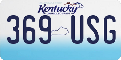 KY license plate 369USG