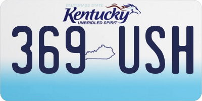 KY license plate 369USH