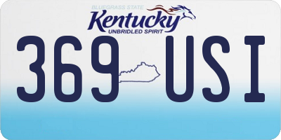 KY license plate 369USI