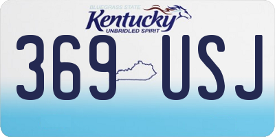 KY license plate 369USJ