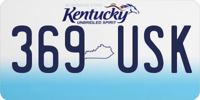KY license plate 369USK