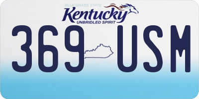 KY license plate 369USM