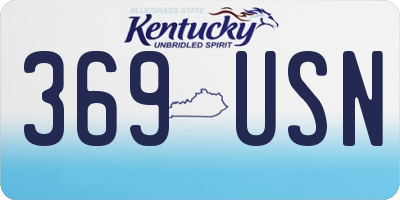 KY license plate 369USN