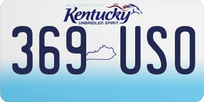 KY license plate 369USO