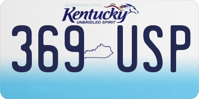 KY license plate 369USP