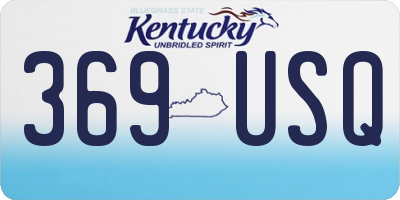 KY license plate 369USQ