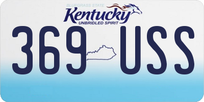 KY license plate 369USS