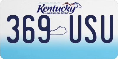 KY license plate 369USU