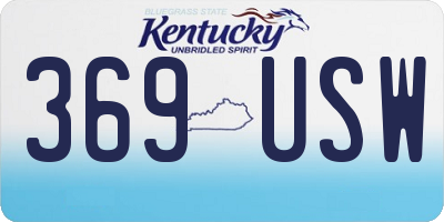 KY license plate 369USW