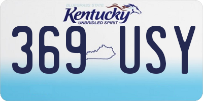 KY license plate 369USY