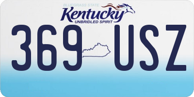 KY license plate 369USZ