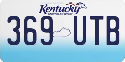 KY license plate 369UTB
