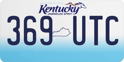 KY license plate 369UTC