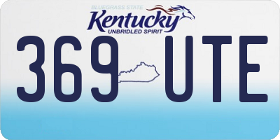 KY license plate 369UTE