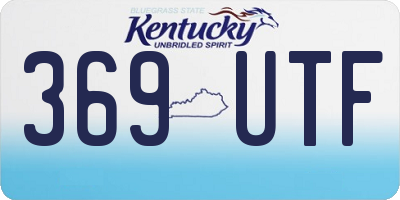 KY license plate 369UTF