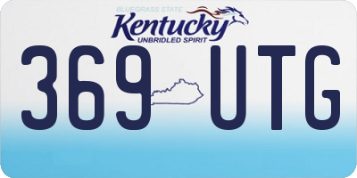 KY license plate 369UTG