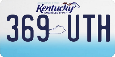 KY license plate 369UTH