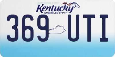 KY license plate 369UTI