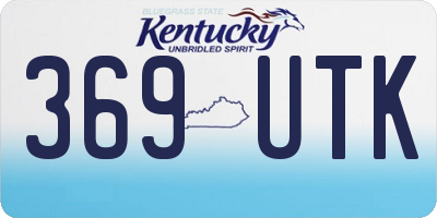 KY license plate 369UTK