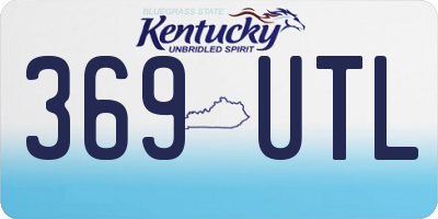 KY license plate 369UTL