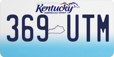 KY license plate 369UTM