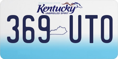 KY license plate 369UTO
