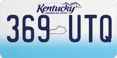 KY license plate 369UTQ