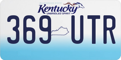 KY license plate 369UTR
