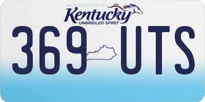 KY license plate 369UTS