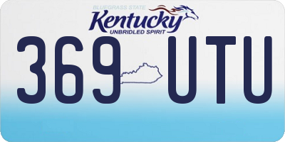 KY license plate 369UTU