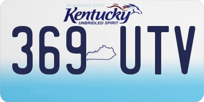 KY license plate 369UTV