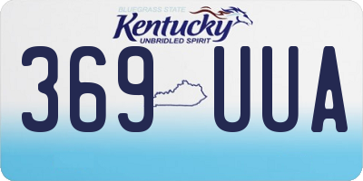 KY license plate 369UUA