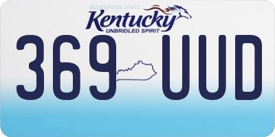 KY license plate 369UUD