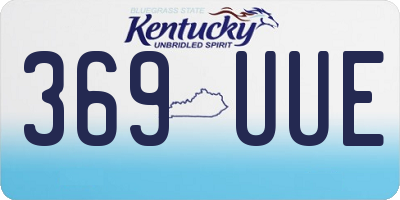 KY license plate 369UUE