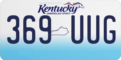 KY license plate 369UUG