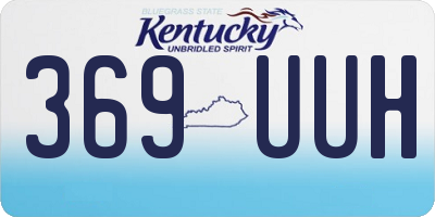 KY license plate 369UUH
