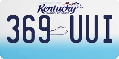 KY license plate 369UUI