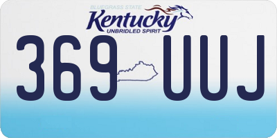 KY license plate 369UUJ