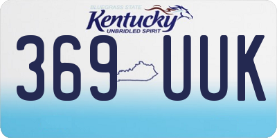 KY license plate 369UUK