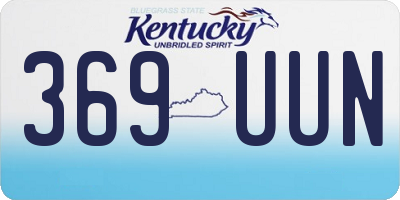 KY license plate 369UUN