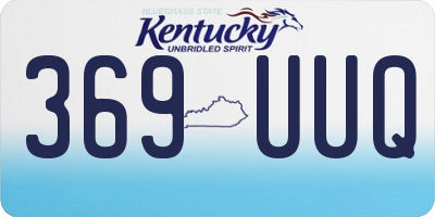 KY license plate 369UUQ
