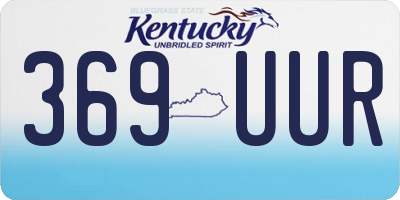 KY license plate 369UUR