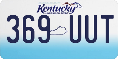 KY license plate 369UUT