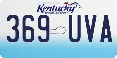 KY license plate 369UVA