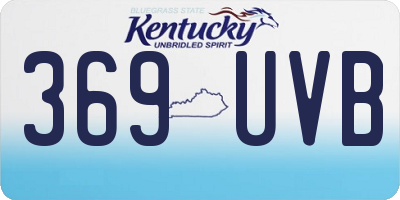 KY license plate 369UVB