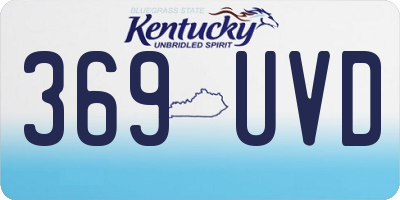KY license plate 369UVD